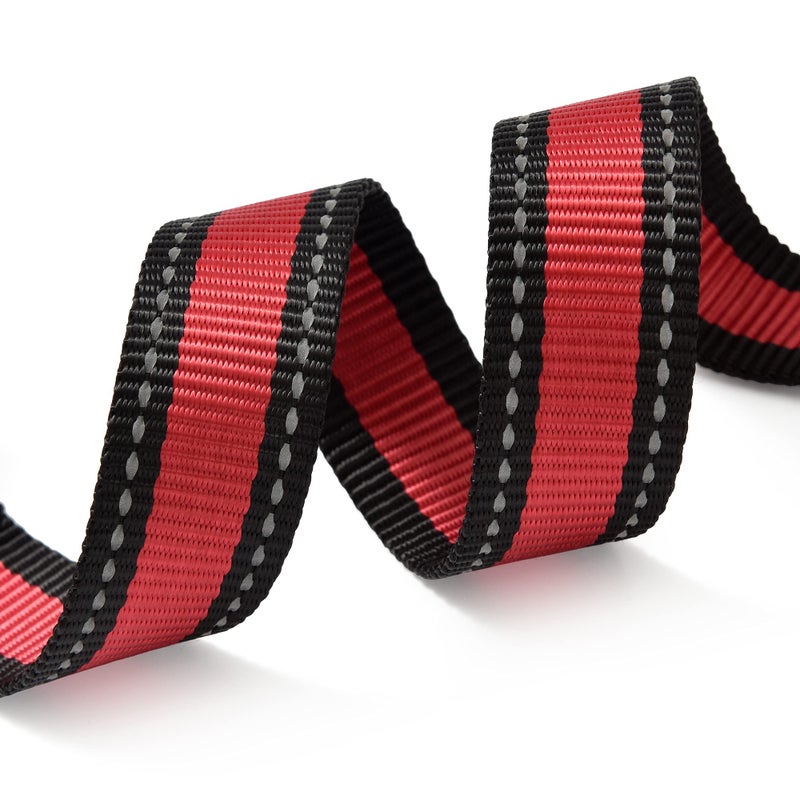 Mile High Life Dog Collar | Nylon Reflective Dog Collars | Light Weight Puppy Collars | Red Dog Collars for Large Dogs (Red, Large) - Image 4